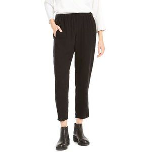 eileen fisher silk ankle pants size extra small XS black